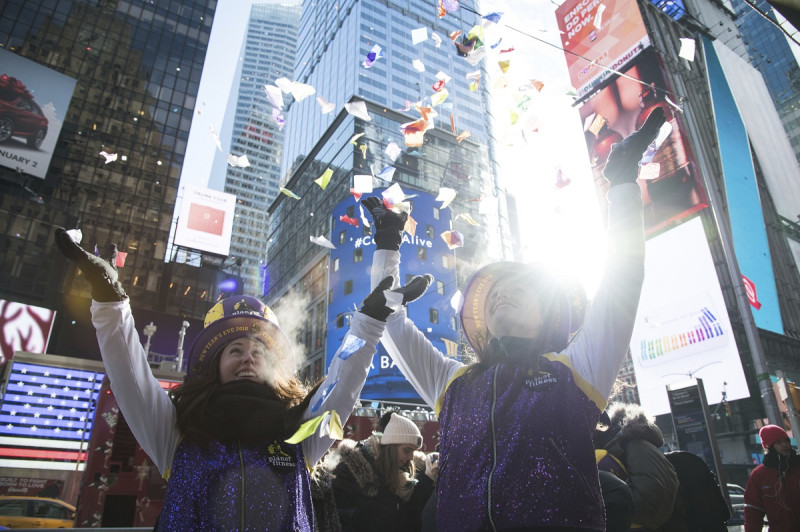 曼哈頓的時報廣場（Times Square）在美國幾成「跨年」同義詞。   圖: 達志影像 /美聯社