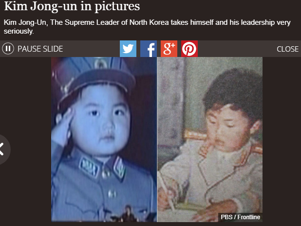 英國《EXPRESS》刊出朝鮮領導人金正恩小時候的照片，模樣萌到不行。   圖：翻攝《EXPRESS》