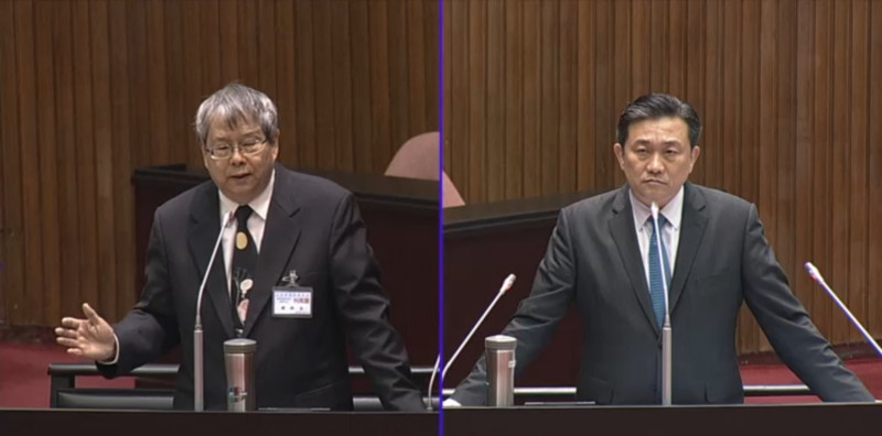 總統府前秘書長、監委被提名人陳師孟今天表示，若成功當選監委，優先想調查的是前總統馬英九洩密案。   圖：翻拍自立法院直播