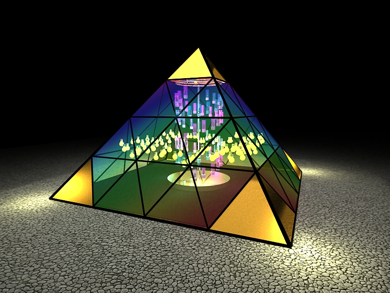 農創再生燈區設計四大主題燈組—生命密碼3D圖。   圖：嘉義縣政府/提供