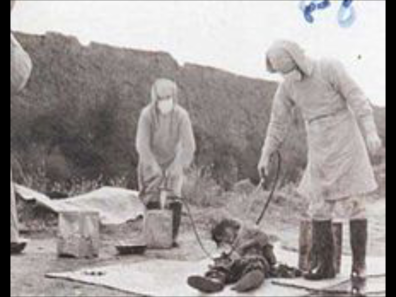 731部隊在當時進行非人道的凍傷、毒氣實驗，甚至還有活體解剖。   圖：翻攝自維基百科