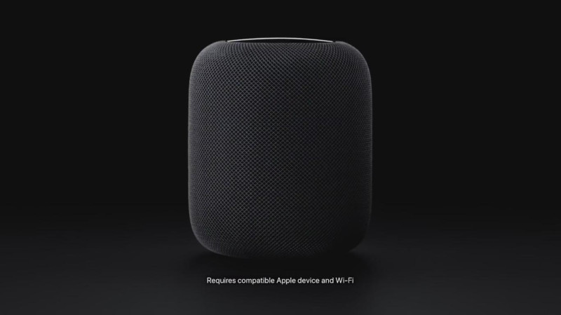 蘋果終於開放預購的智慧喇叭HomePod。   圖：翻攝自 Apple YouTube