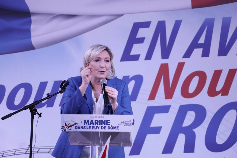 法國「國民陣線」黨魁勒龐放眼2022年的下屆總統大選，計畫將政黨改名。   圖：翻攝勒龐推特