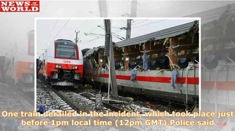 奧地利斯蒂利亞省（Styria）今天發生兩列火車相撞事故，至少有1人喪生和22人受傷。   圖：翻攝自YouTube