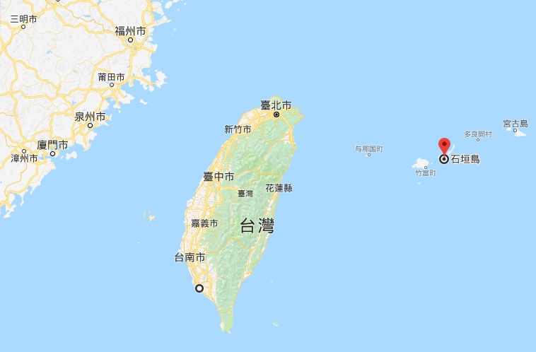 為防範與中國發生軍事衝突，日本正在強化距離台灣東岸只有270公里的石垣島前線作戰能力。   圖：Google map