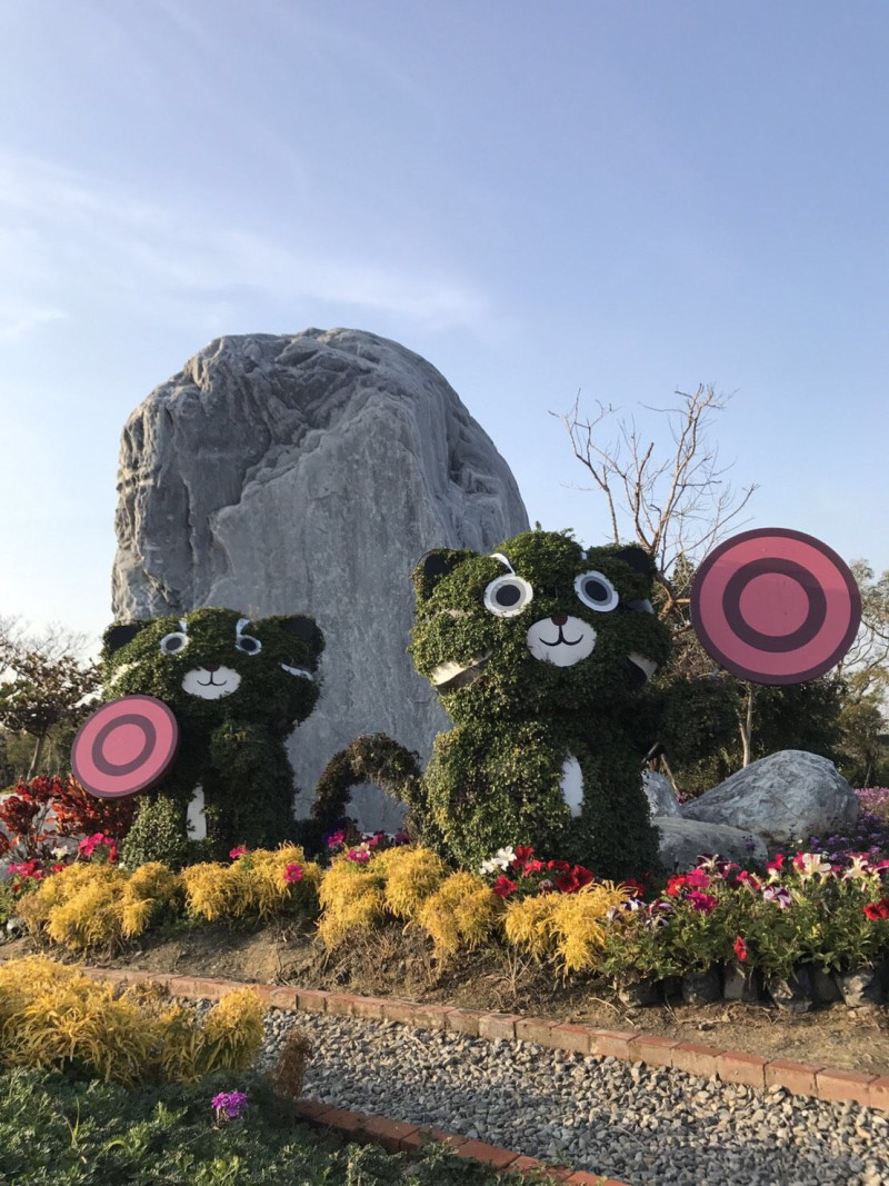 棒棒糖花海的園藝造型。 圖 : 台中市政府/提供