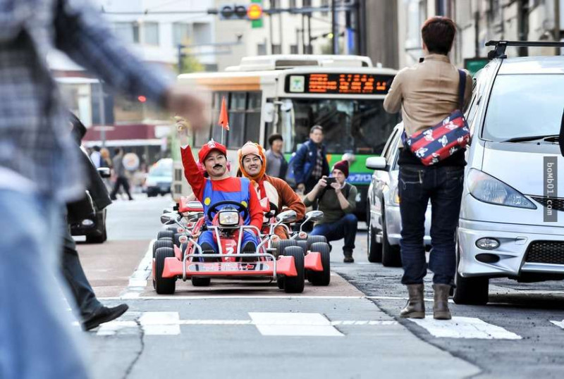 真人版的馬力歐賽車開在街上相當吸引人目光。圖為示意圖。   圖 : 翻攝自bombo01