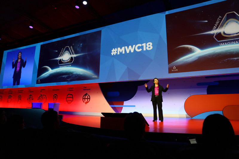 王雪紅在演講中表示，VIVE是一項以人為本、為人而設計並與全人類共享的技術。   圖：HTC/提供