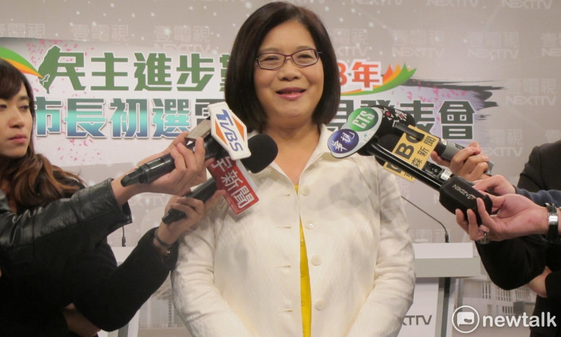 民進黨立委管碧玲27日下午出席壹電視政見發表會。   圖：林朝億/攝