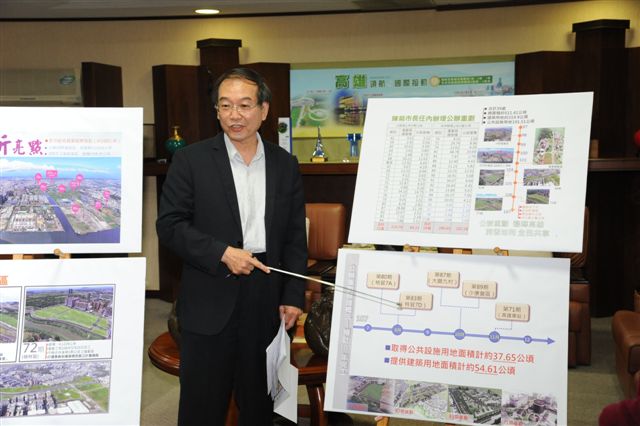 地政局局長黃進雄表示，公辦市地重劃是推升高雄都市發展非常重要的手段。   圖：高雄市政府/提供