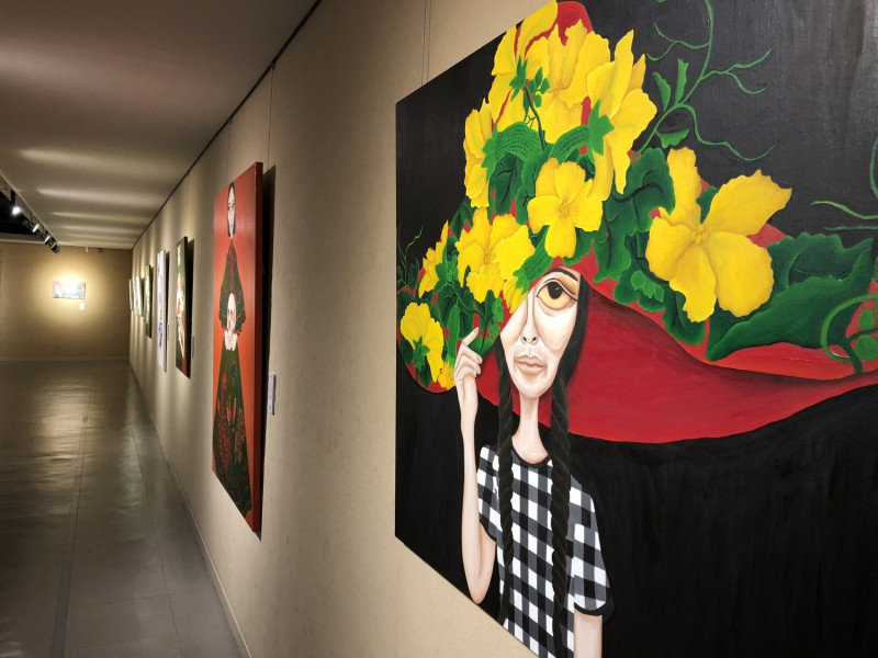 「后‧現代－2018女性藝術特展」即日至3月25日在桃園市政府文化局3樓展出。   圖：桃園市政府文化局/提供