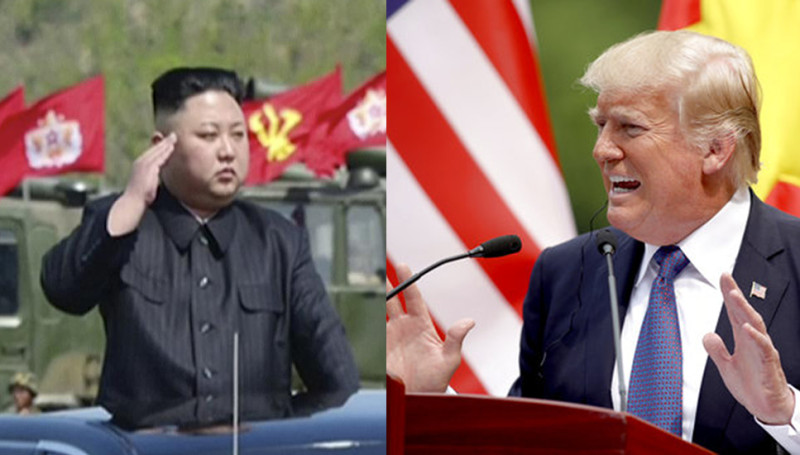 朝鮮領袖金正恩（左圖）託韓國特使轉交信函，邀請美國總統川普（右圖）會面，已獲川普同意。   圖：新頭殼資料照片合成