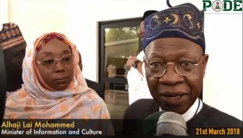 奈及利亞新聞部長穆罕默德21日表示，上個月遭到博科聖地聖戰士綁架的女學生，至今共101人獲釋。   圖：翻攝Aso Rock Villa臉書