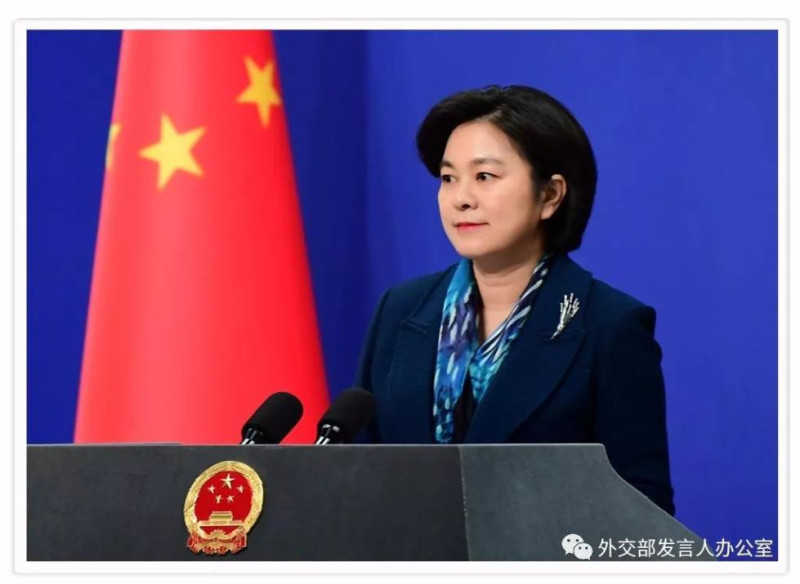 中國外交部發言人華春瑩表示，中方在日內瓦聯合國人權理事會提交的決議草案，唯獨美國那一票是紅色的「No」，顯得格外刺眼和孤立。   圖：翻攝自中國外交部網站