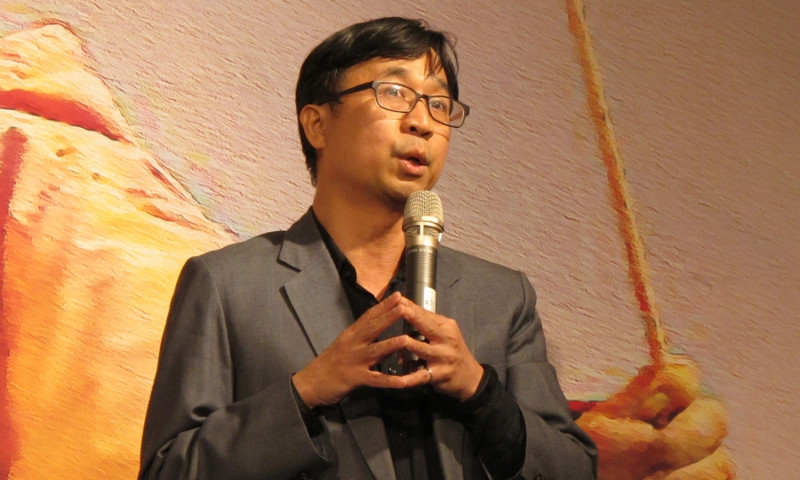 國家人權博物館的籌備處主任陳俊宏25日出席黃晴美追思活動。   圖：林朝億/攝