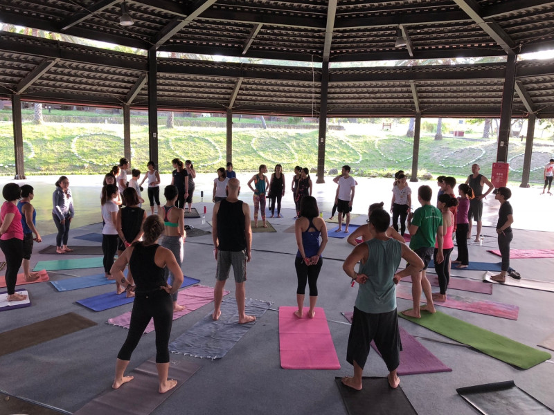海沁瑜珈節本次總共有9位老師前來授課，吸引許多國內外瑜珈愛好者前來參加課程，包含上海、香港、美國等70餘位愛好者。   圖：南仁湖提供