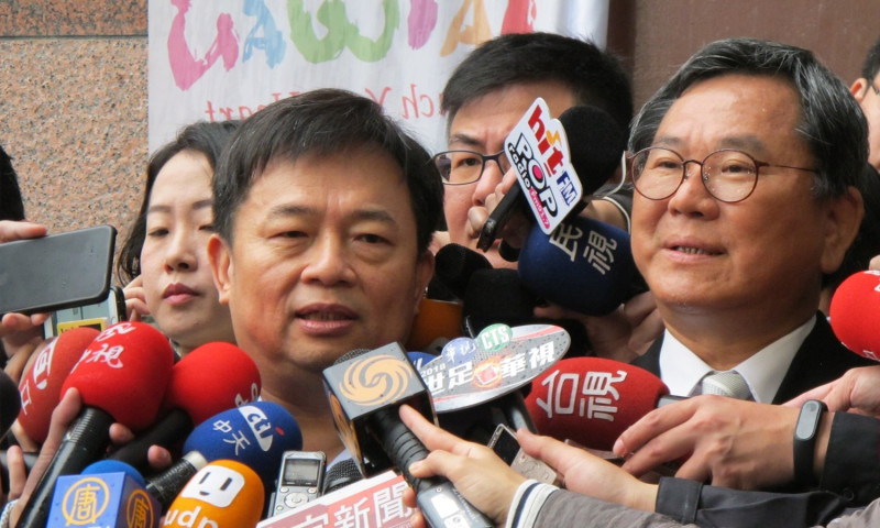 選對會召集人陳明文、林錫耀12日接受媒體訪問。   圖：林朝億/攝