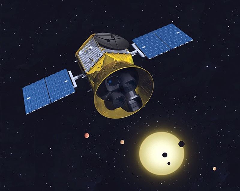 （NASA）今天發射一枚系外行星探測器，這枚探測器是為了尋找太陽系之外、如同地球一般可能存在生命的行星跡象。圖為TESS任務概念圖象。   圖：翻攝自NASA網頁www.nasa.gov