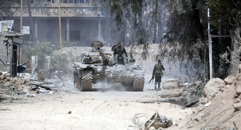 敘利亞軍隊因為使用化武而遭到英美法等國的空襲制裁。   