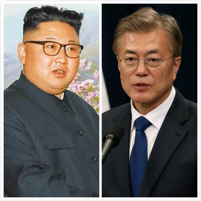 美國時代雜誌公佈年度全球百大影響力人物名單，南北韓領袖文在寅與金正恩同時入選。   圖：新頭殼合成
