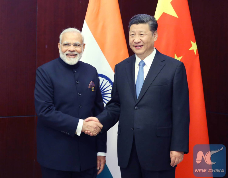 印度總理莫迪（Narendra Modi）這週將赴中國大陸訪問。   圖：翻攝China Xinhua 臉書