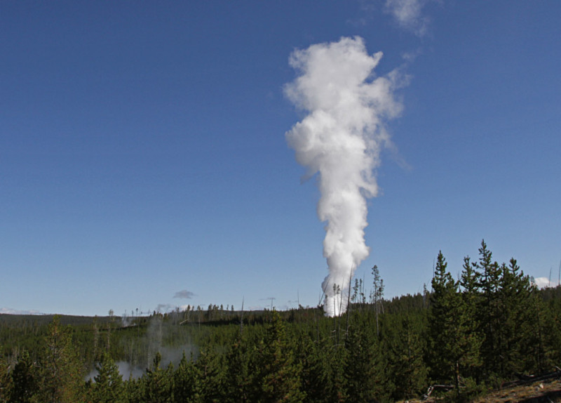 美國黃石公園蒸氣船間歇泉是世界最大間歇泉，噴發的蒸氣可達90公尺高。   圖：翻攝黃石火山天文台官網