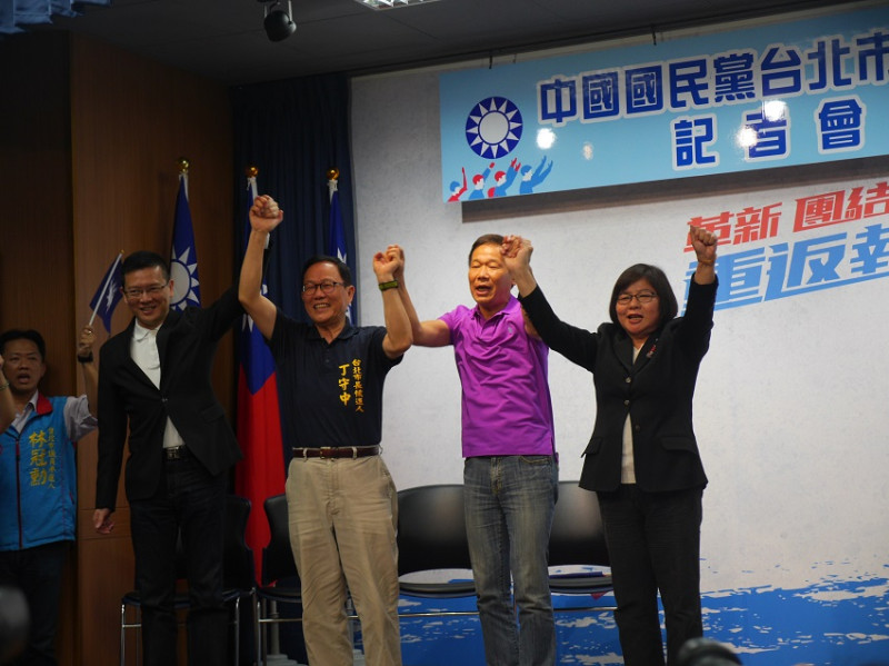 國民黨中央今天公布台北市長人選，確定由前立委丁守中代表黨內參選。   圖：趙婉淳／攝