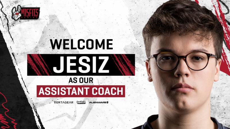 OG隊上、前FNC輔助Jesiz將以替補輔助與助理教練的身分加入MSF。   圖：翻攝自 Misfits Gaming 推特