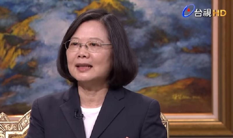 總統蔡英文今(8)日接受台視專訪。   圖：翻攝台視畫面