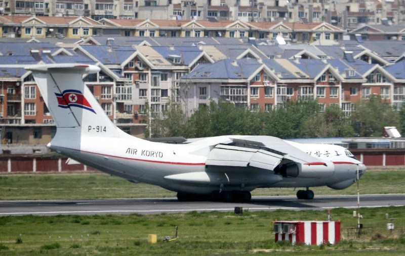金正恩本人還擁有一架私人飛機——烏克蘭製造的安-148，這架飛機本月初也被拍攝到降落在大連機場。   圖：翻攝自環球網
