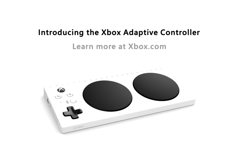 微軟新產品「Xbox Adaptive Controller」（無障礙控制器）。   圖：翻攝自 Xbox Youtube