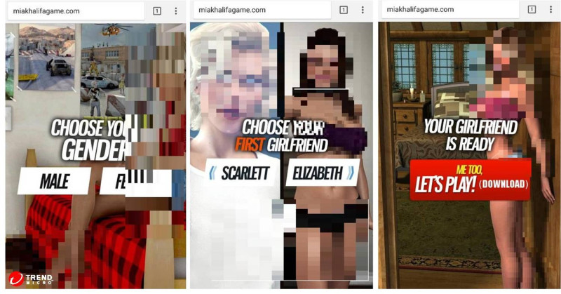 趨勢科技發現一個多平台間諜軟體：Maikspy，透過偽裝成人遊戲：Virtual Girlfriend（虛擬女友），試圖竊取Windows和Android個人資料。   圖：趨勢科技/提供