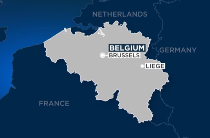 比利時列日（Liege）位置圖。   圖：翻攝euronews