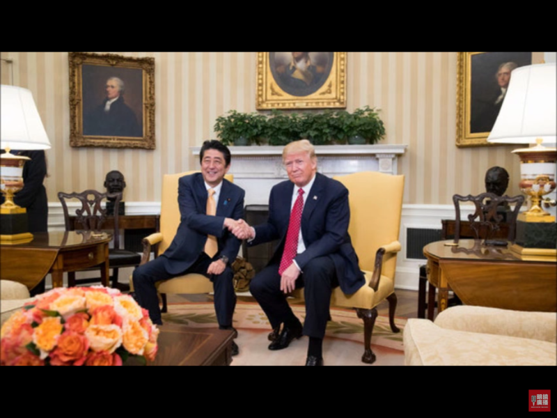 川普總統6月7日將在白宮會晤日本首相安倍晉三（資料照片）。   圖：翻攝自Youtube