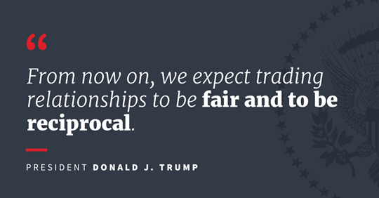 美國白宮29日發出聲明，希望從現在起，希望與中國的交易關係是公平的並且是互惠的。   圖：翻攝白宮臉書