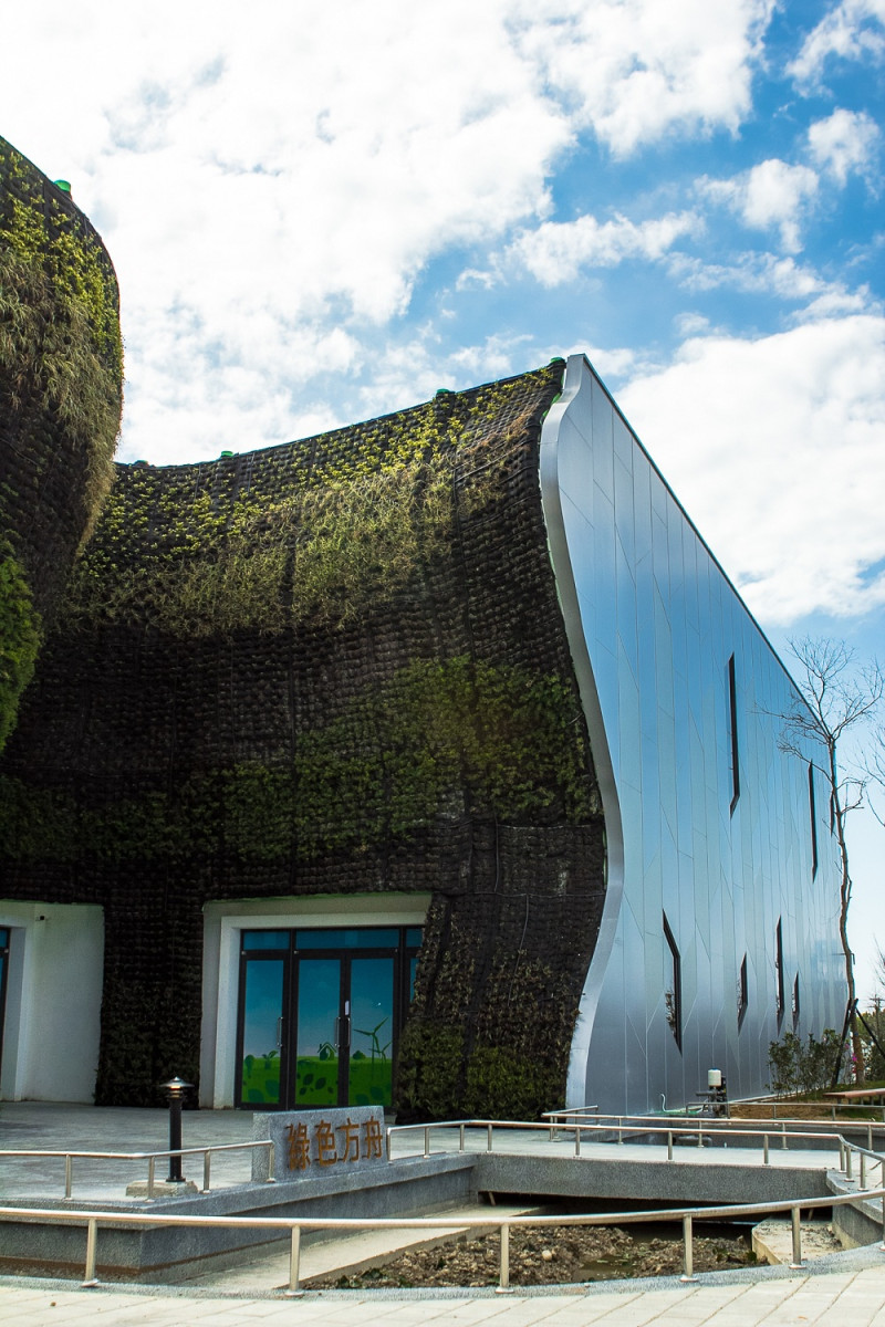 以綠建築設計構成的綠色方舟館。   圖：翻攝桃園農業博覽會網站