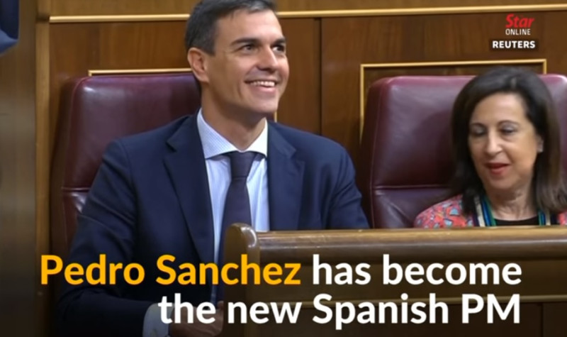 社會勞工黨黨魁桑傑士將出任西班牙總理。   圖：翻攝youtube