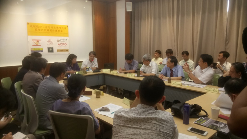 環團呼籲政府開放進口日本核災區5縣食品前，要先正視焚福島核核廢料問題。   