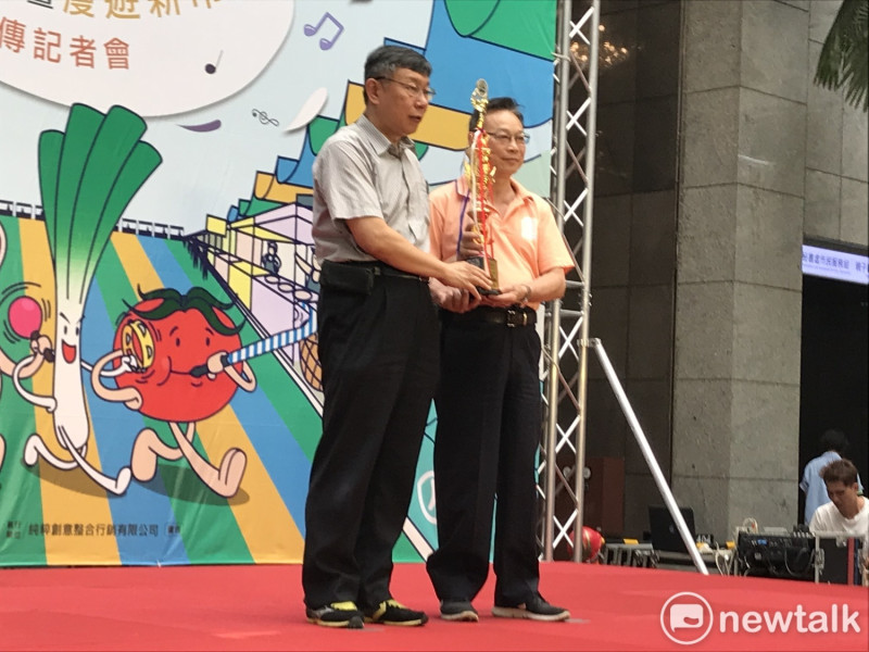 台北市長柯文哲今日出席2018台北傳統市場節記者會。   圖：周煊惠 / 攝