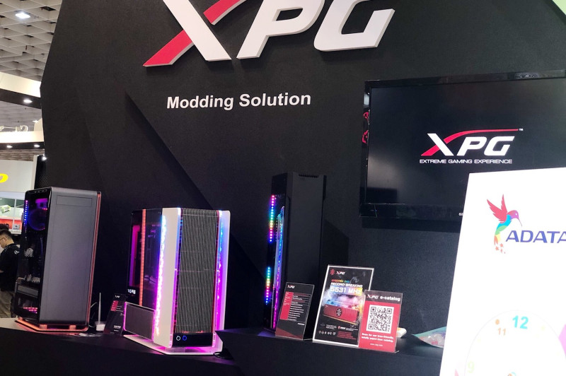 威剛旗下電競品牌 XPG ，近年來積極研發電競相關產品。   圖：陳宣如/攝