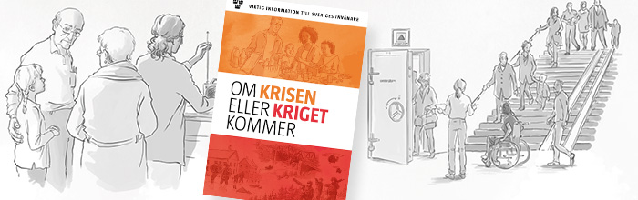 瑞典民防應變署頒《如果危機或戰爭來臨》的民防手冊，提醒人民在緊急狀態時要準備的事物。   圖：翻攝瑞典民防應變署