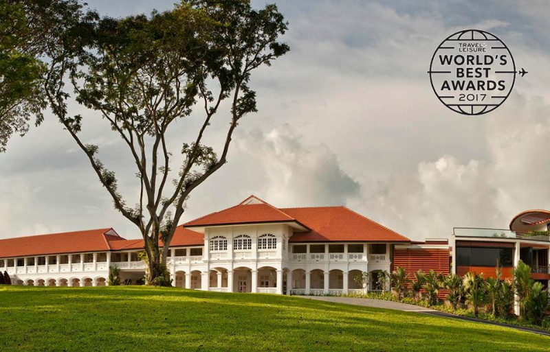 新加坡聖淘沙島上的嘉佩樂酒店，前身是英國軍官俱樂部。   圖：翻攝嘉佩樂酒店臉書