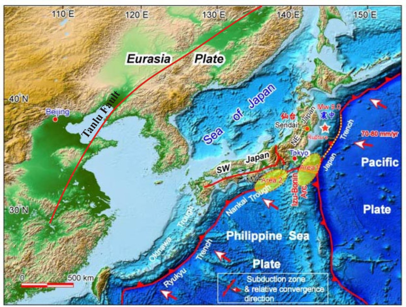 日本大阪北部今天發生強震，學者認為這次斷層活動有可能刺激週邊活斷層，引發之後的大地震   圖 : 翻攝自pchome
