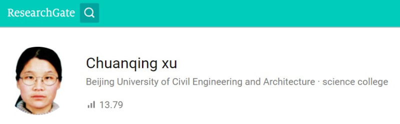 北京建築大學數學教師Xu Chuanqing責備中國學生不用功，結果學生不但不反省，反而舉報她發表不當政治言論。   圖：Ｘu Chuanging在ResearchGate的個人網頁