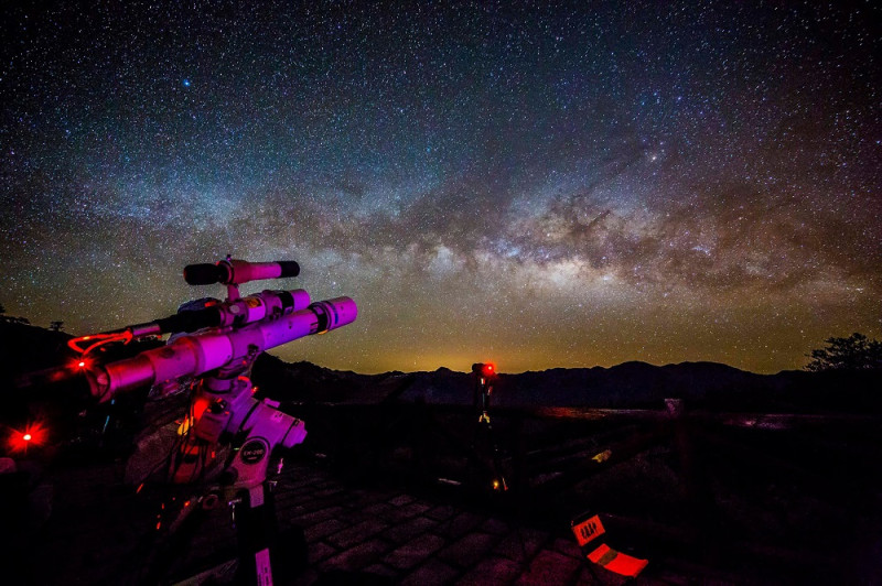 合歡山上的星空也是攝影取景聖地。   圖：南投縣政府提供／陳麒瑞、徐安廷攝