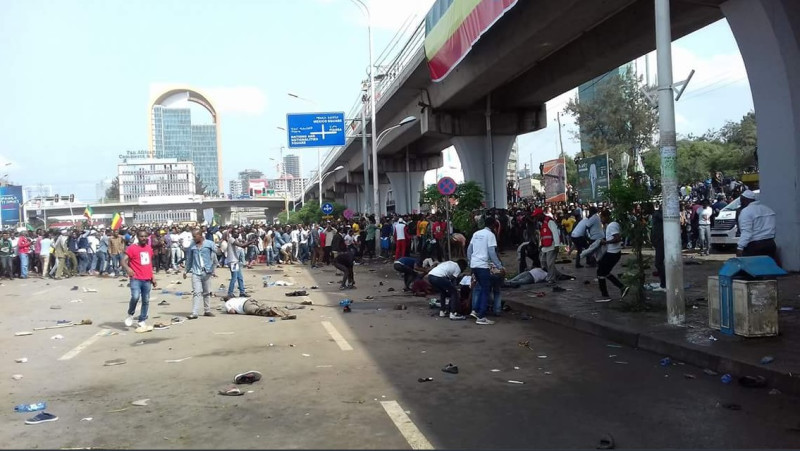 衣索比亞總理阿比‧阿邁德譴責：造成一死逾百傷的這起攻擊，是意圖分裂國家。   圖/翻攝自推特