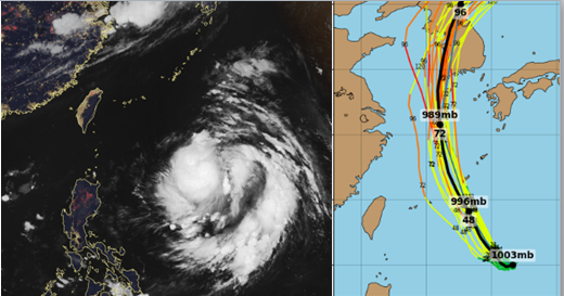 氣象專家吳德榮則在《三立準氣象·老大洩天機》指出，此颱風將會影響週六至下週一(30至2日)台灣附近因此有更多的水氣被引進來。   圖：翻攝自《三立準氣象·老大洩天機》