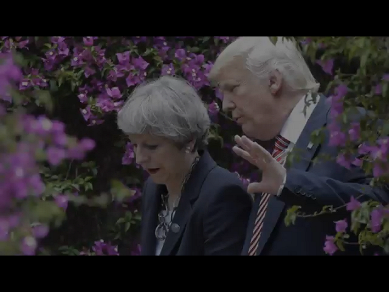 白宮新聞秘書桑德斯（Sarah Sanders）告訴記者：「總統仍然期望在7月13日和梅伊首相進行工作敘談，以進一步強化美、英之間的特殊關係。」   圖：翻攝自Youtube