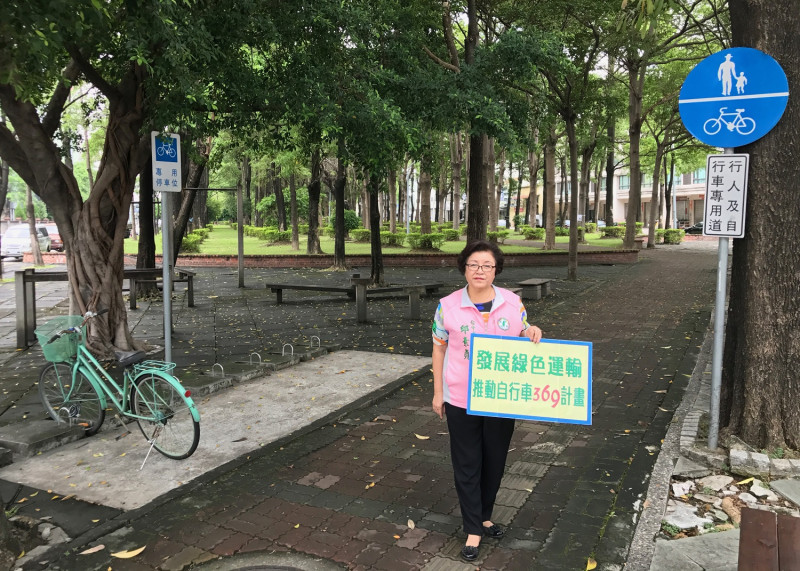 台中市議員邱素貞建議市府可組台中市車隊參加環台自行車賽。   市議員邱素貞/提供