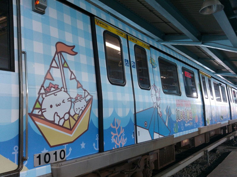 即日起在淡水信義線「海底世界親子彩繪列車」正式亮相囉！   圖：台北捷運公司提供